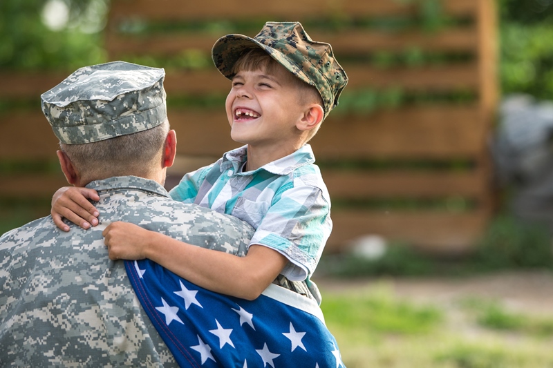 veteran dad and son